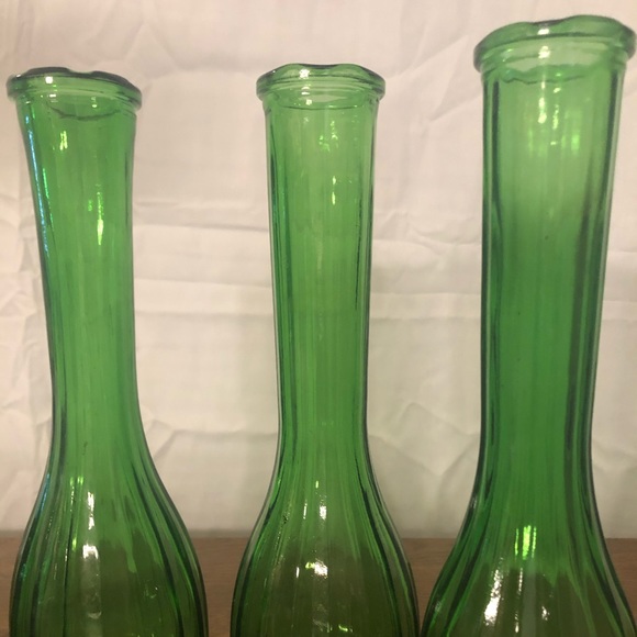 4 Vintage Green Vases CFG PGC CLC - Picture 4 of 13